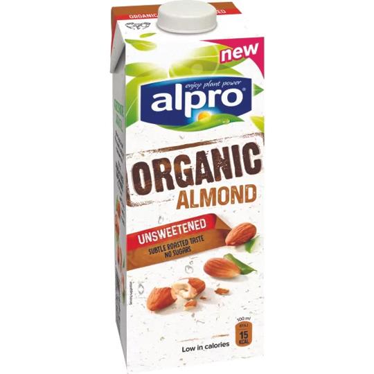 Alpro Organic Almond Unsweetened Drink 1Litre