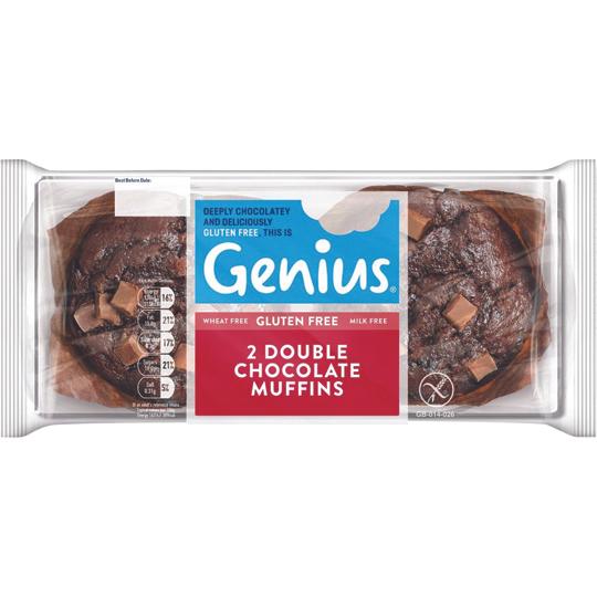 Genius Gluten Free 2 Double Chocolate Muffins