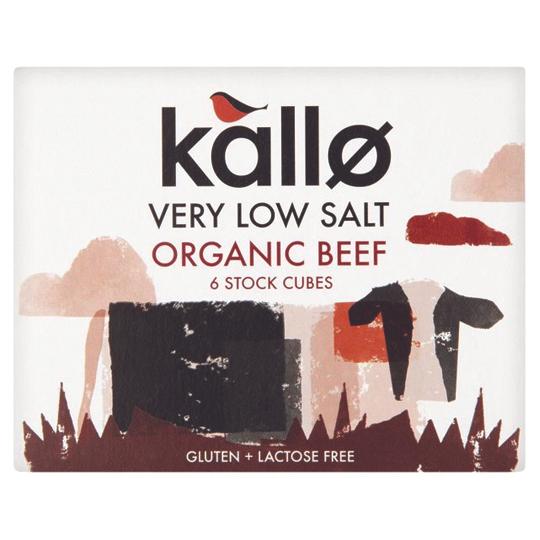 Kallo Organic Very Low Salt Beef Stock Cubes 66g