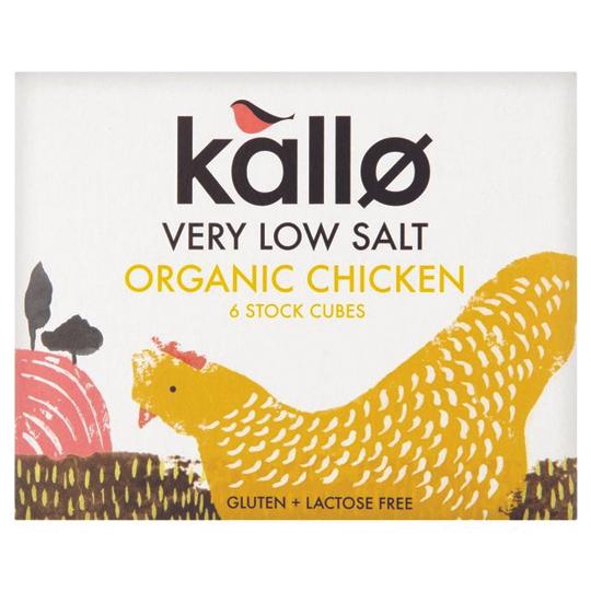 Kallo Organic Very Low Salt Chicken Stock Cubes 66g
