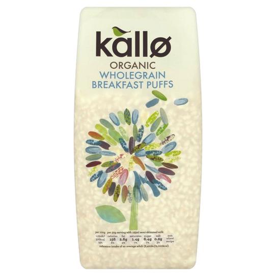 Kallo Organic Wholegrain Breakfast Puffs 227g
