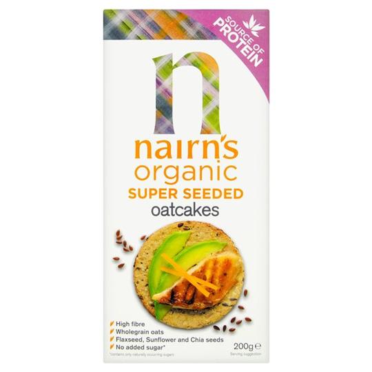 Nairns Organic Super Seeded Flaxseed, Chia and Sunflower Oatcakes 200g