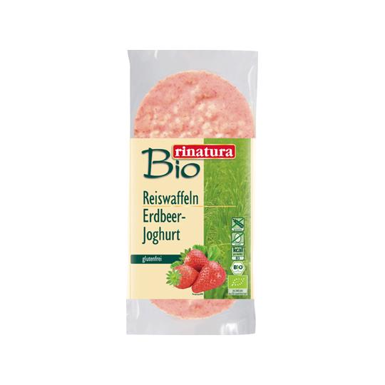 Rinatura Organic Rice Cakes topped with Strawberry Yogurt 100g